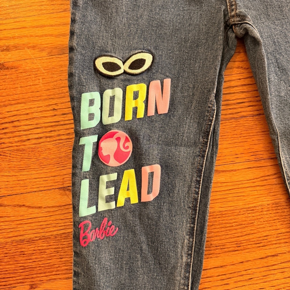 Barbie Born to Lead Girls Jeans size 12 - Picture 4 of 7
